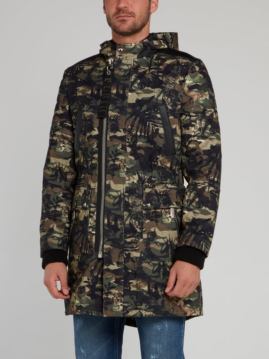 Fur Collar Camo Jungle Parka