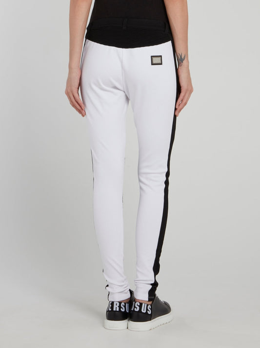 Two Tone Side Stripe Logo Trousers