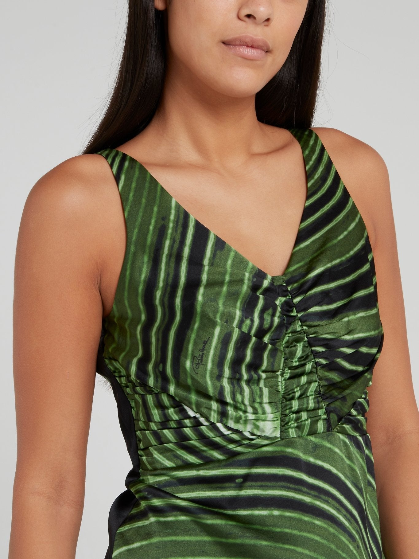 Green Ruched Tank Top