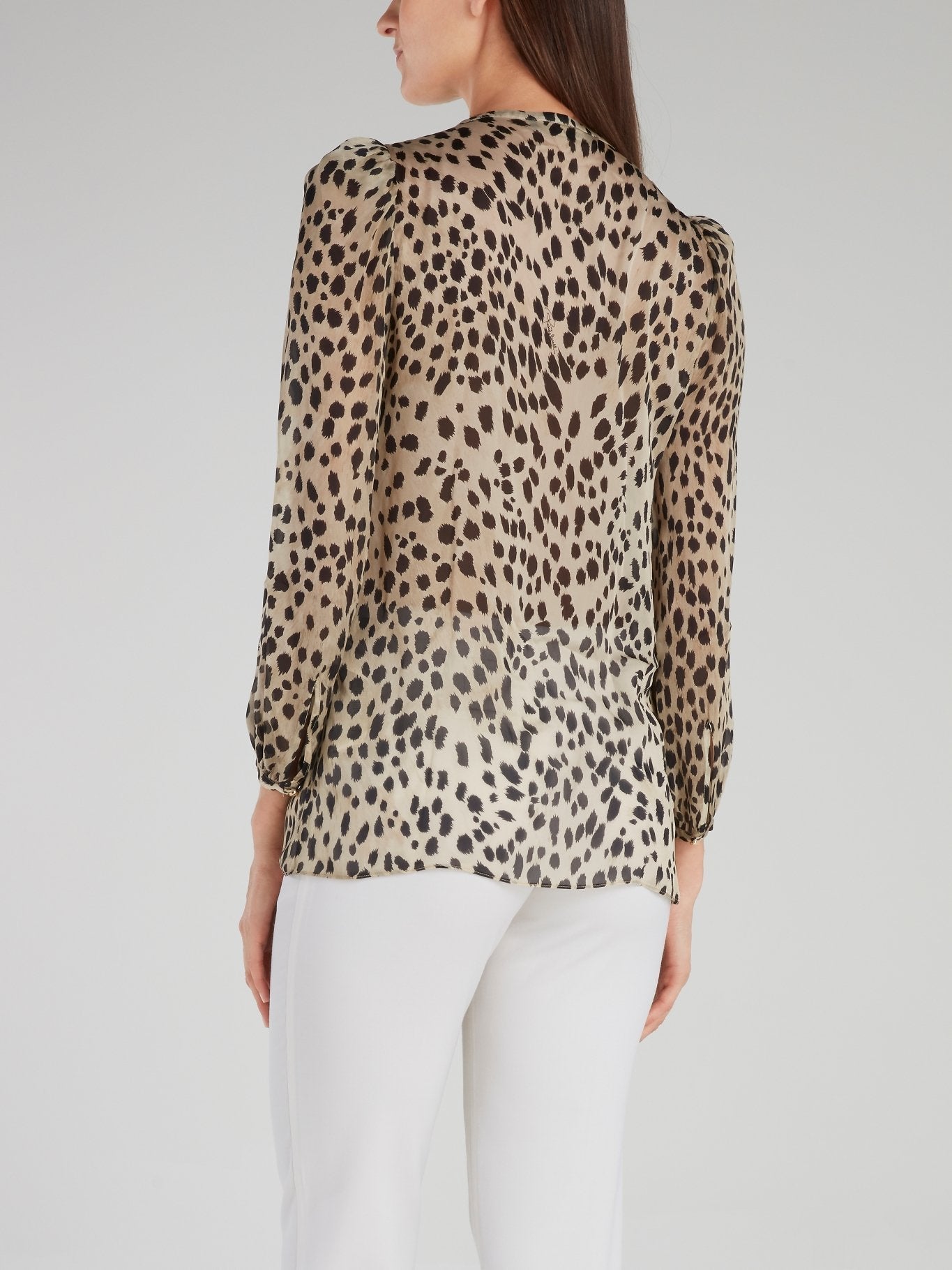 Leopard Print Ruffle Shirt