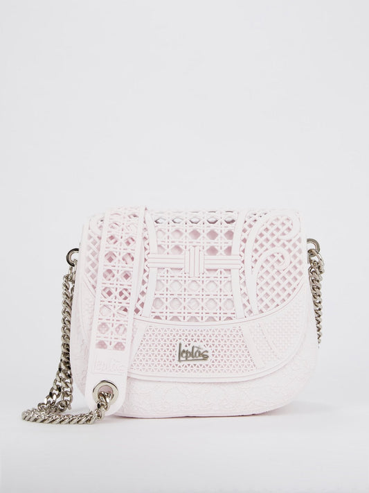 Light Pink Big Dafne Cesto Shoulder Bag