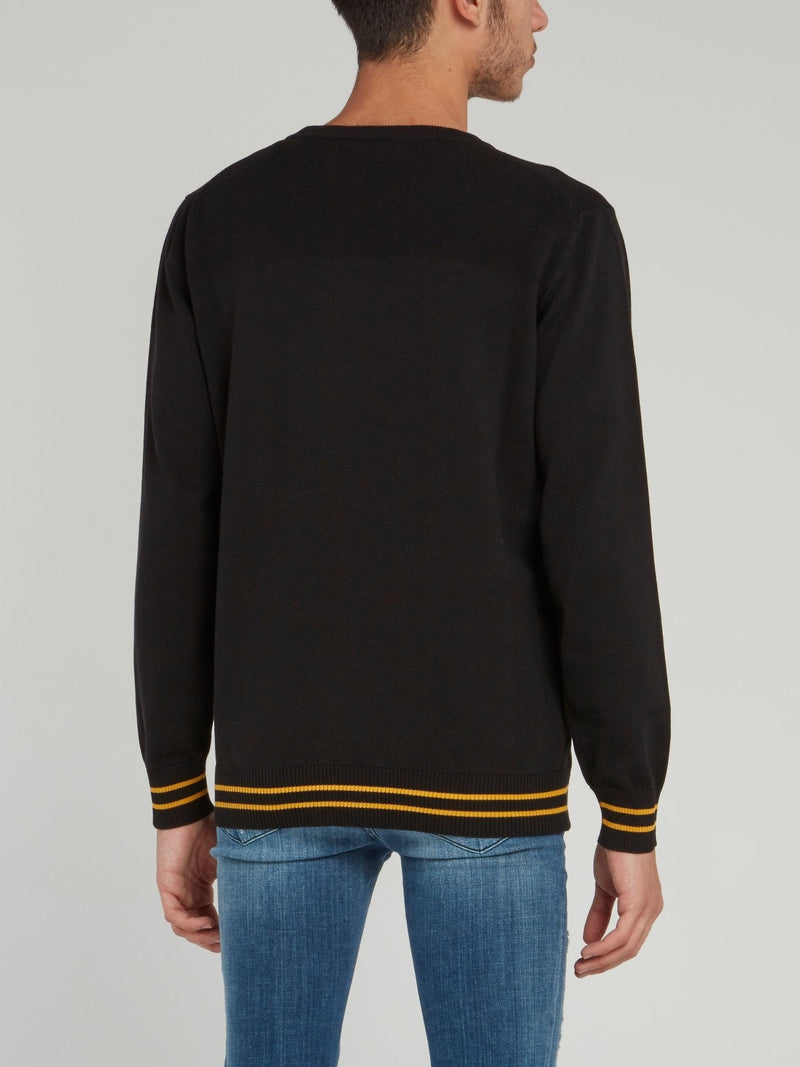 Black Logo Knitted Jumper