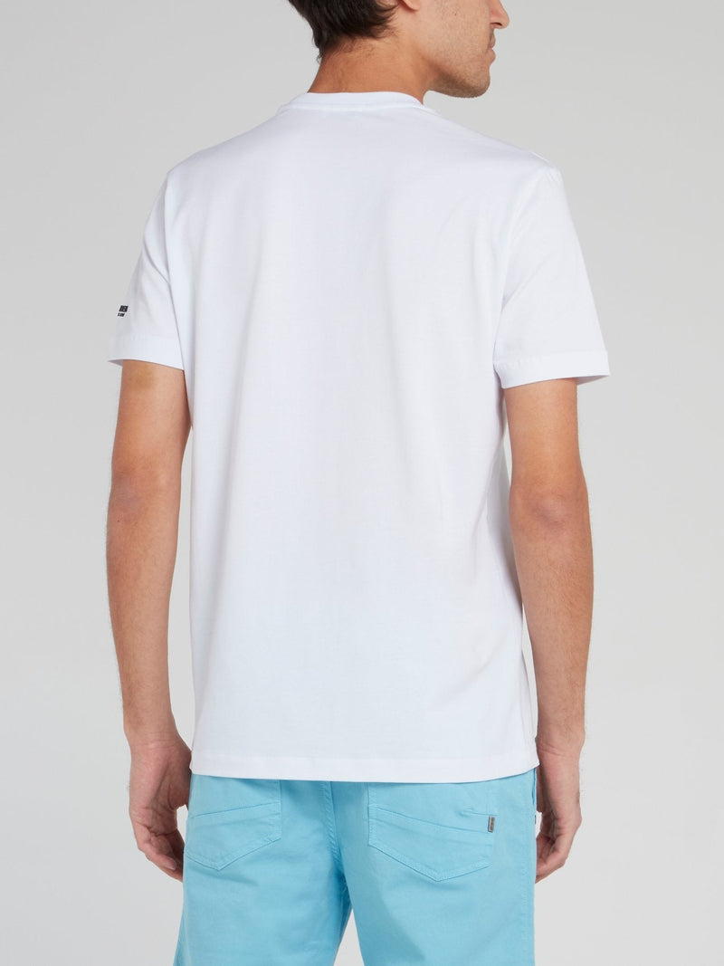 White Statement Crewneck Cotton T-Shirt