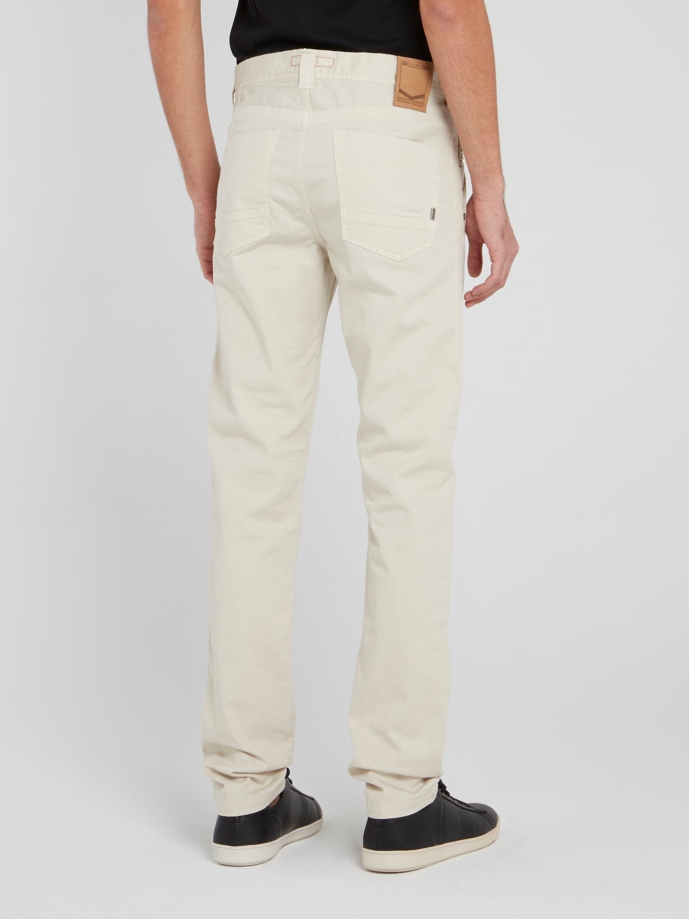 Beige Straight Cut Trousers