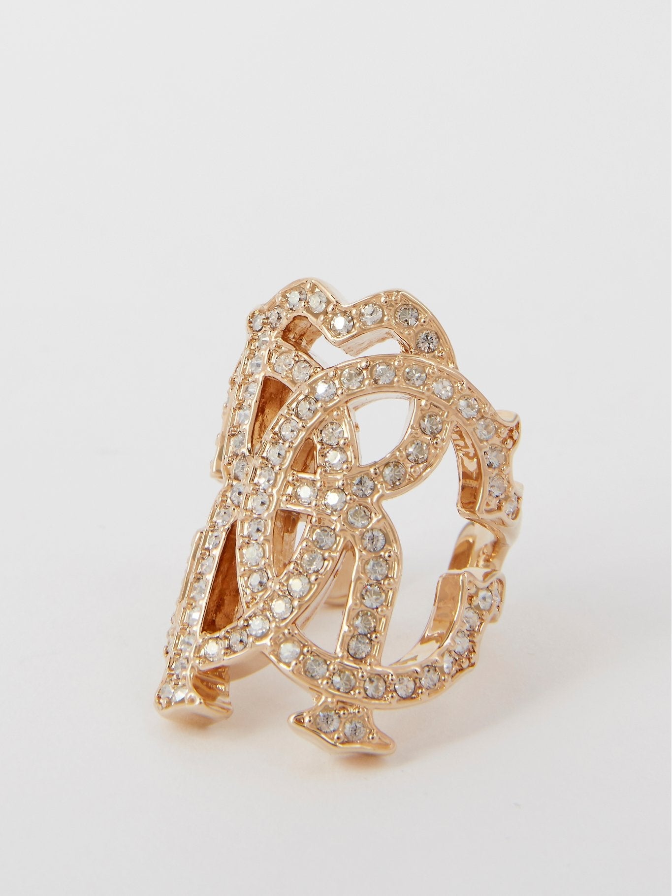 Gold Studded Monogram Ring