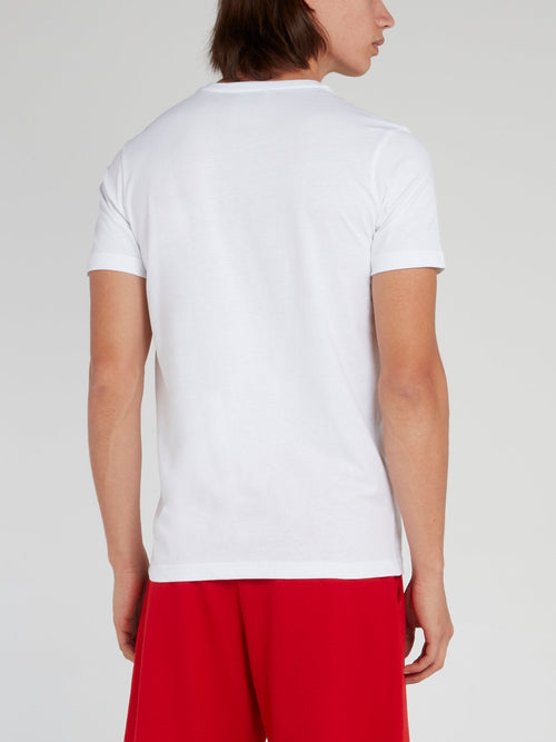 White Classic Logo Cotton T-Shirt