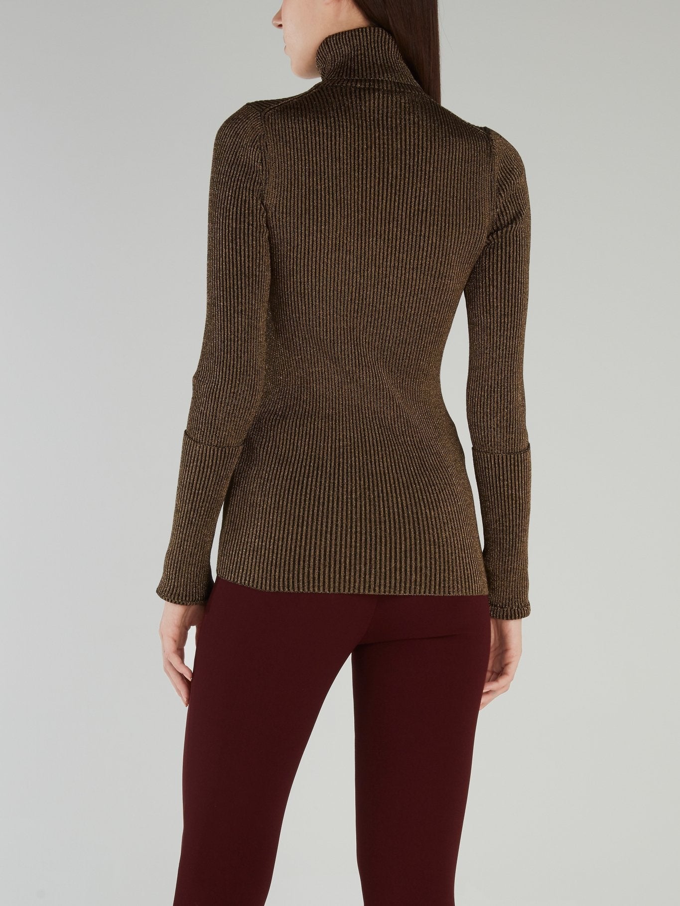 Glitter Fabric Turtleneck Sweater