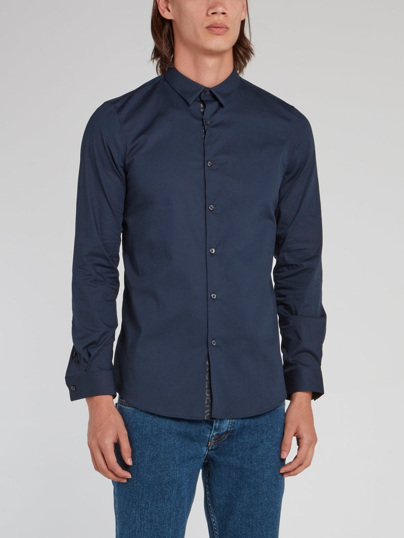 Classic Navy Button Up Shirt