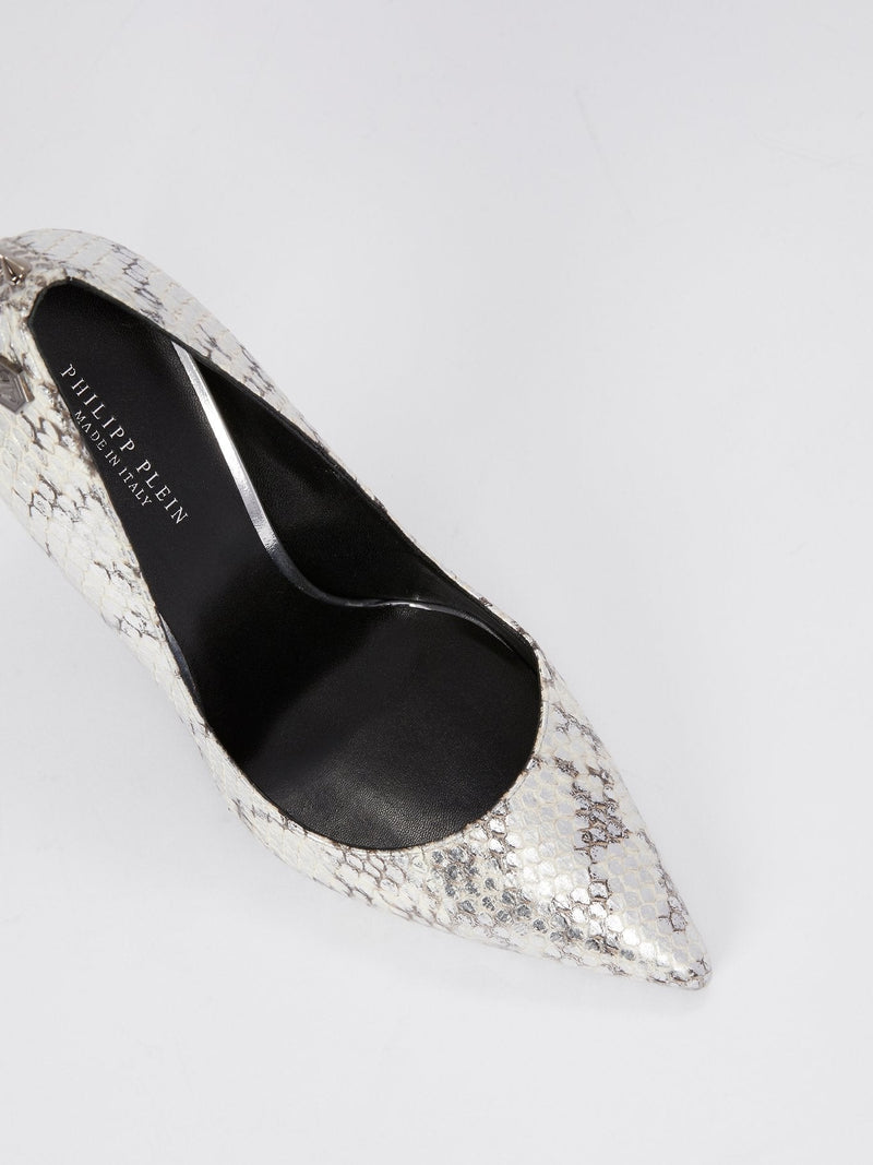 Python Effect Studded Pumps