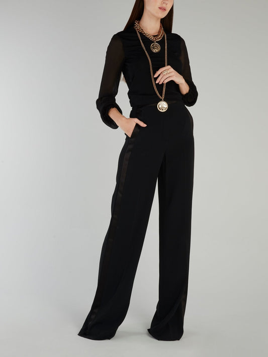 Black High Waist Palazzo Pants