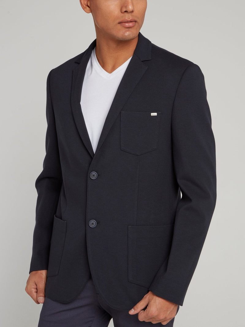 Navy Pocket Detail Blazer