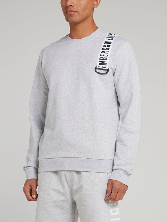 Grey Logo Strap Sweatshirt