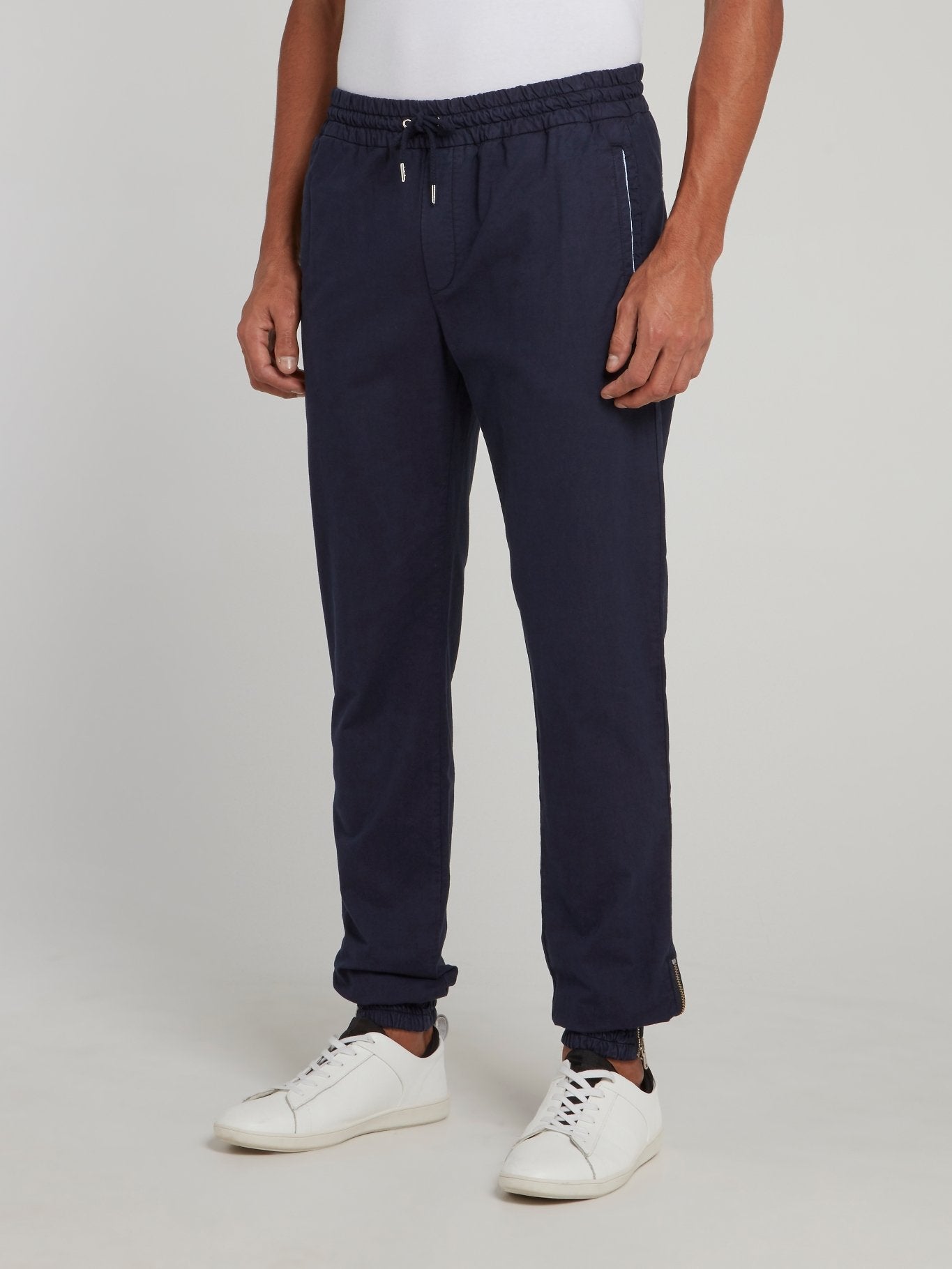 Navy Drawstring Active Trousers