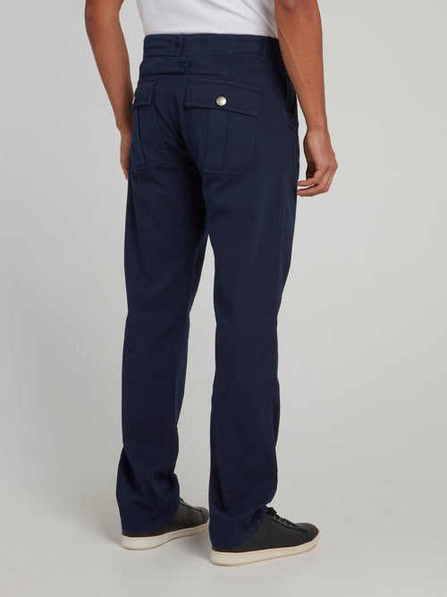 Navy Straight Cut Pants