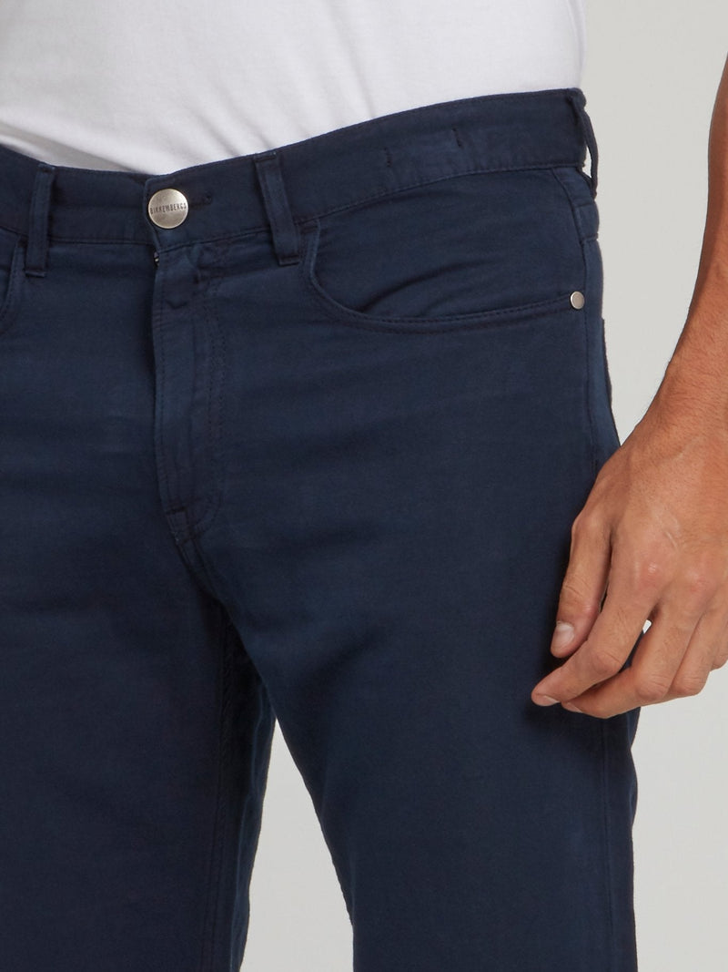 Navy Straight Leg Trousers