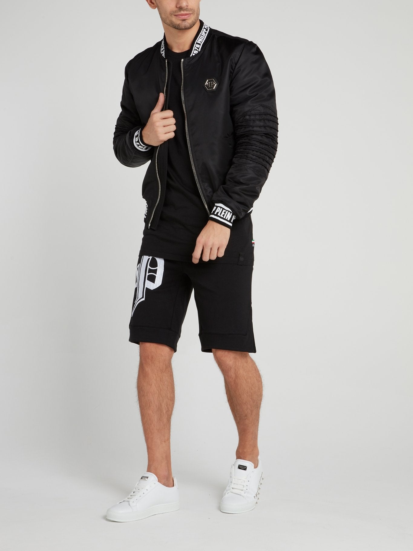 Black Logo Jogging Shorts