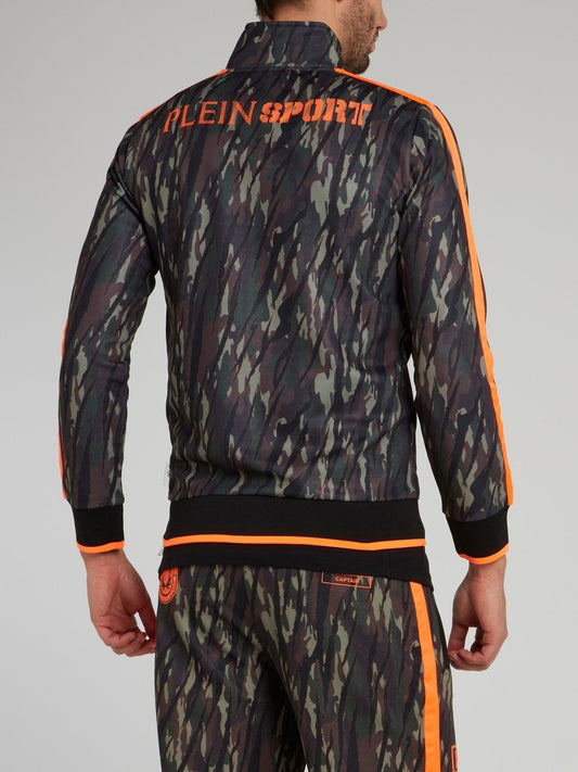 Camo Sport High Neck Jogging Jacket