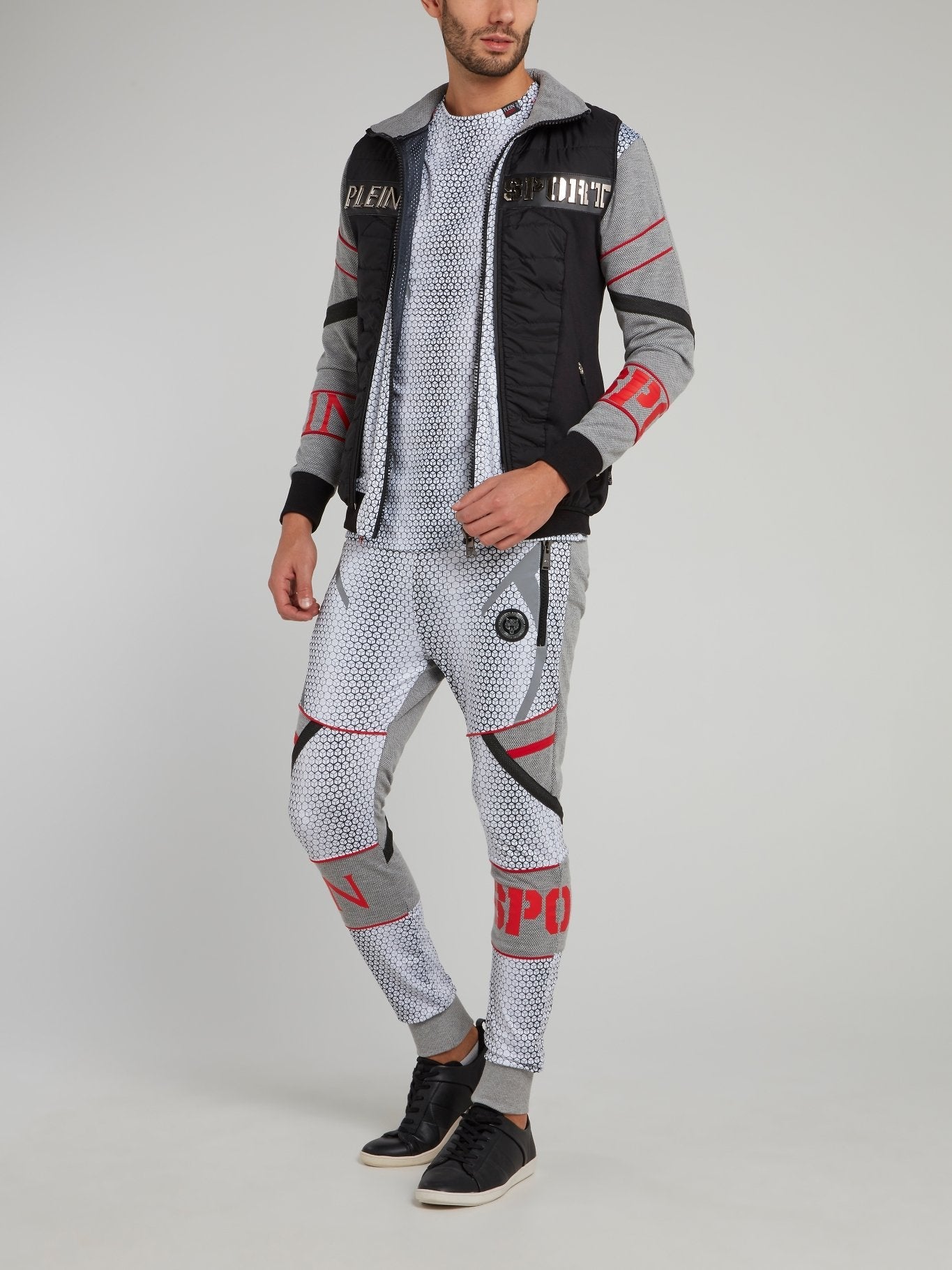 Klaas Grey Geometric Jogging Trousers