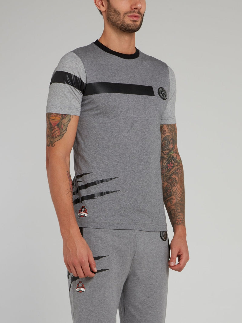 Brunt Grey Round Neck T-Shirt