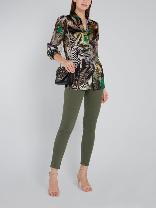 Jungle Print Viscose Shirt