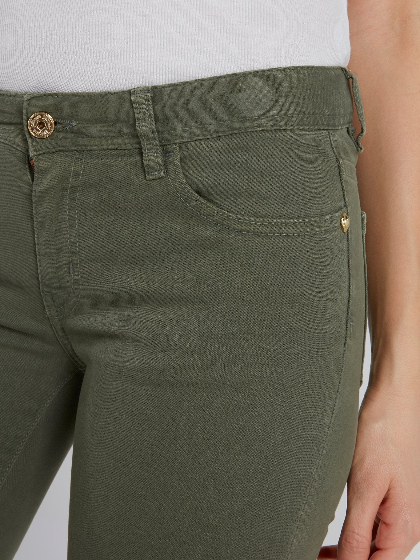 Olive Skinny Capri Pants