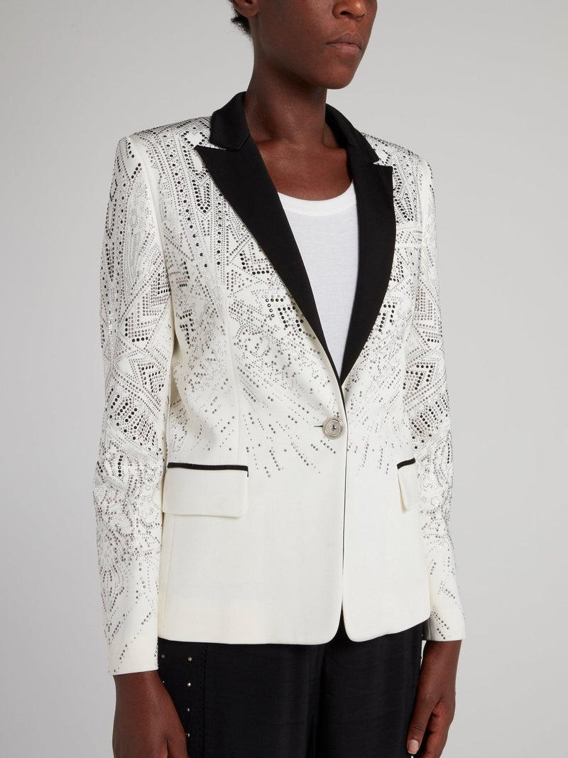 White Multi-Stud Blazer