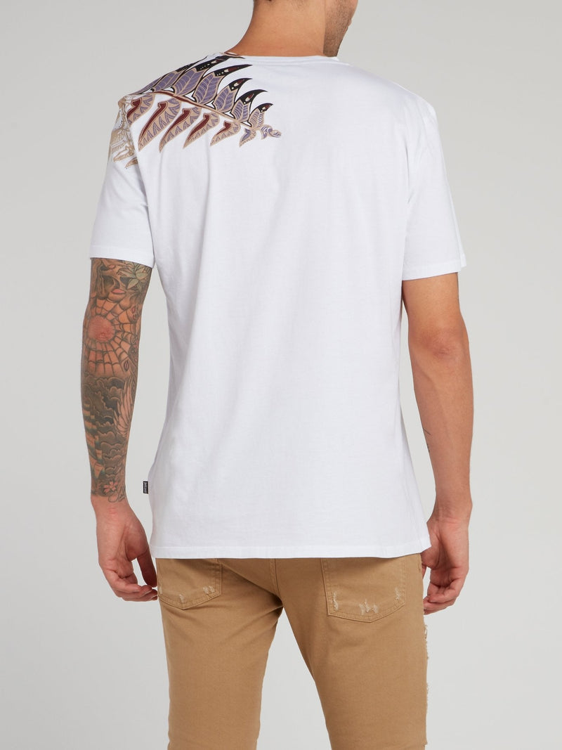 White Tiger Print Shirt