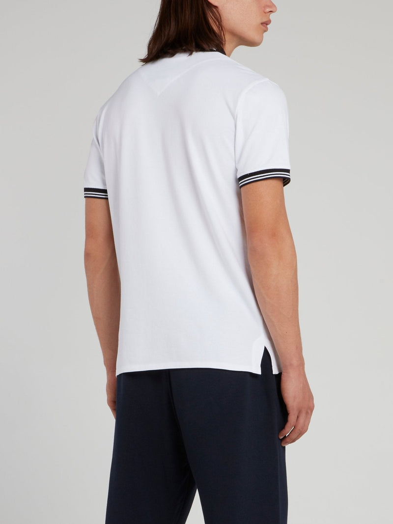 White Star Collar Polo Shirt