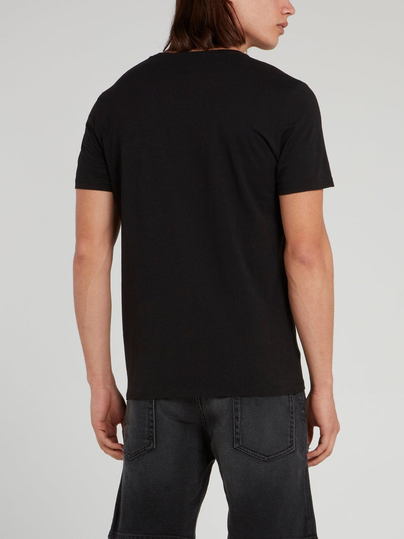 Black Postage Stamp T-Shirt