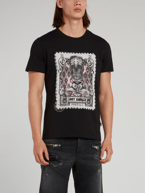 Black Postage Stamp T-Shirt