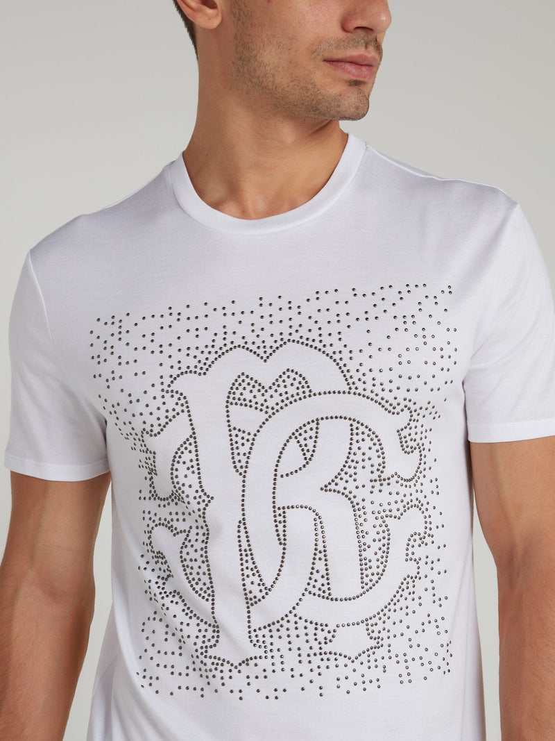 White Multi-Stud Logo Shirt