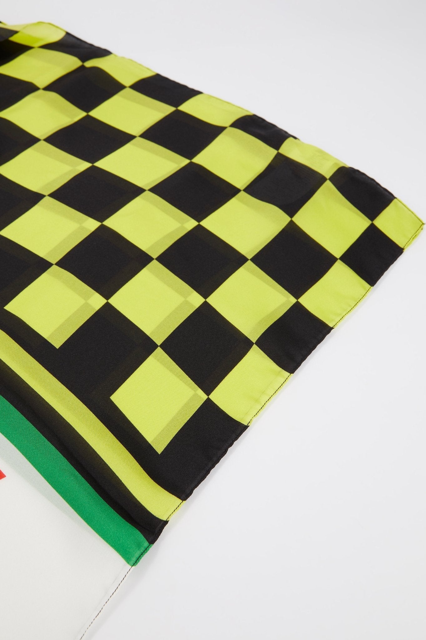 Logo Check Panel Silk Foulard