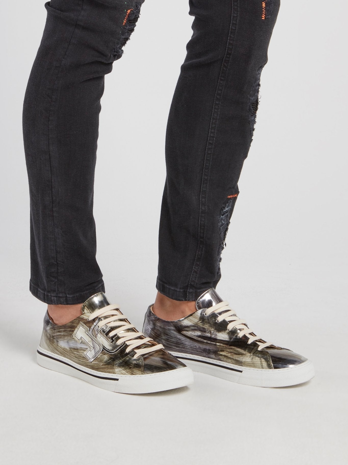 Metallic Patent Leather Sneakers