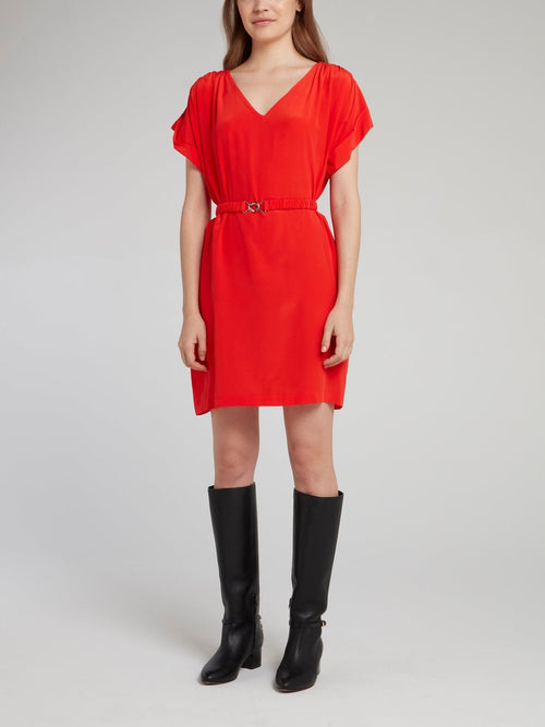 Pavot Belted Silk Dress