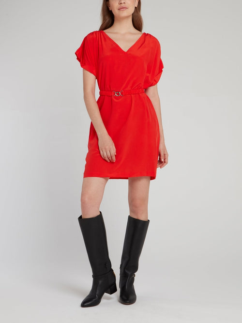 Pavot Belted Silk Dress