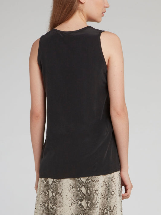 Noir Silk Tank Top