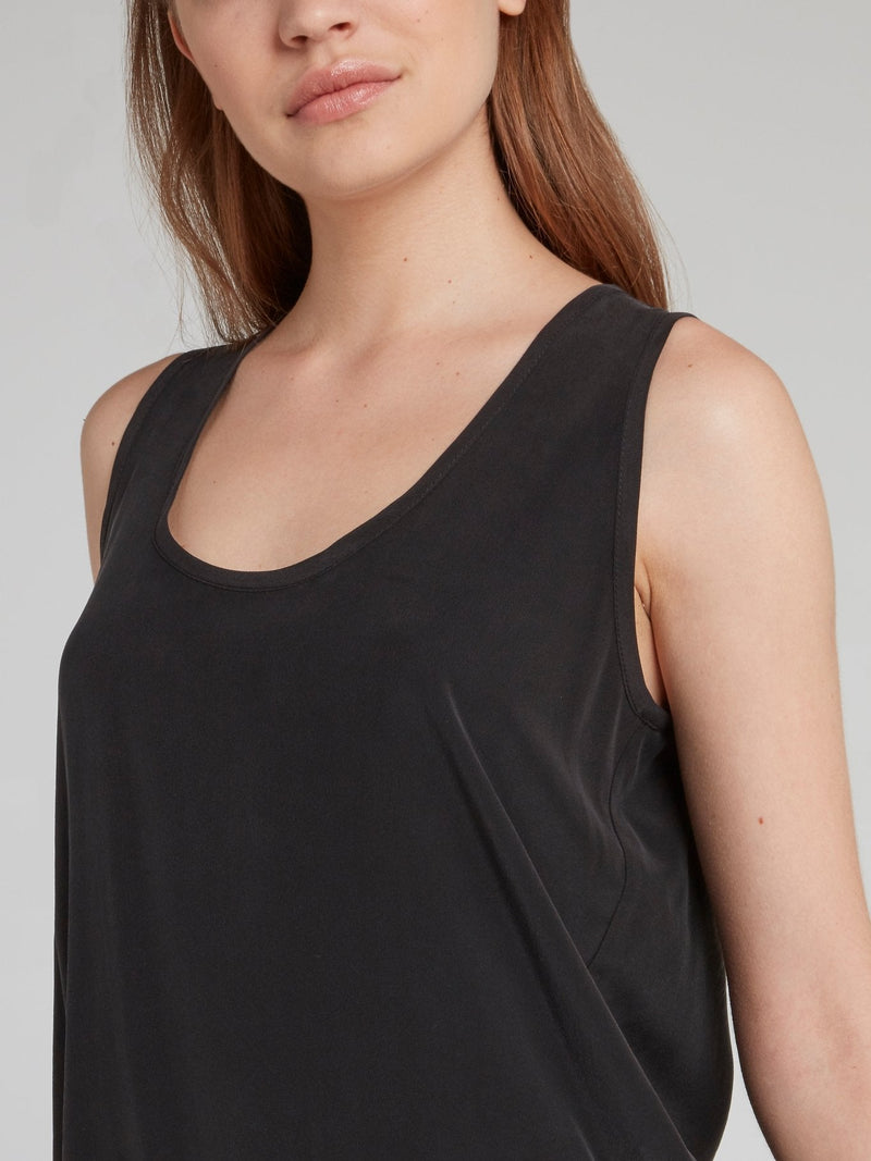 Noir Silk Tank Top