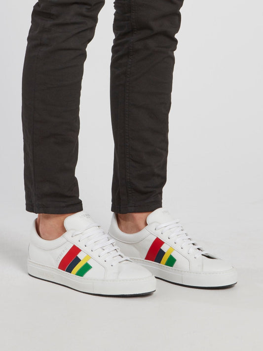 White Colour Stripe Sneakers