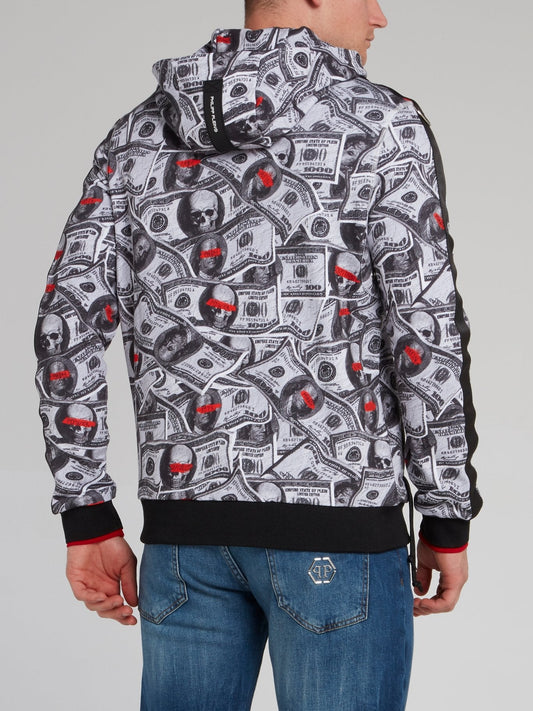 Dollar Skull Hoodie Sweat Jacket