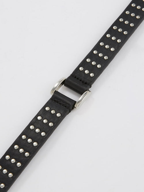 Black Multi-Strap Studded Belt