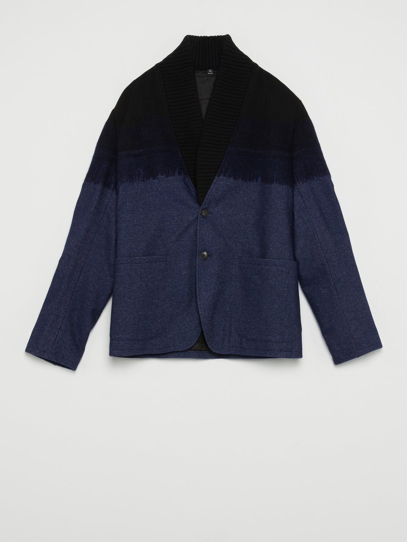 Knitted Panel Denim Jacket