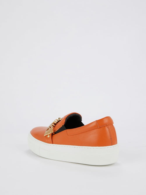 Coral Slip On Logo Sneakers