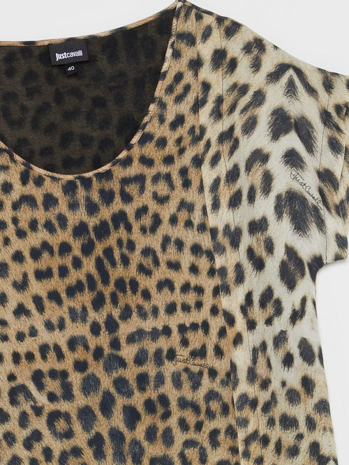 Leopard Print Crewneck Top