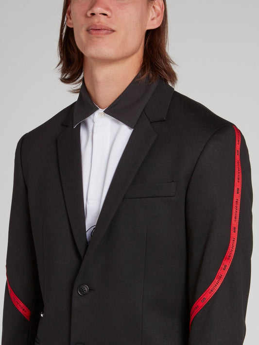 Logo Lining Two-Button Blazer