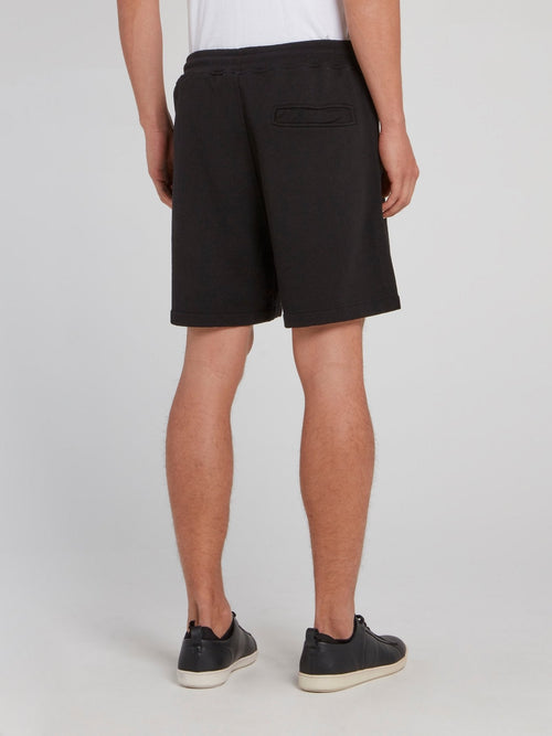 Black Logo Active Shorts