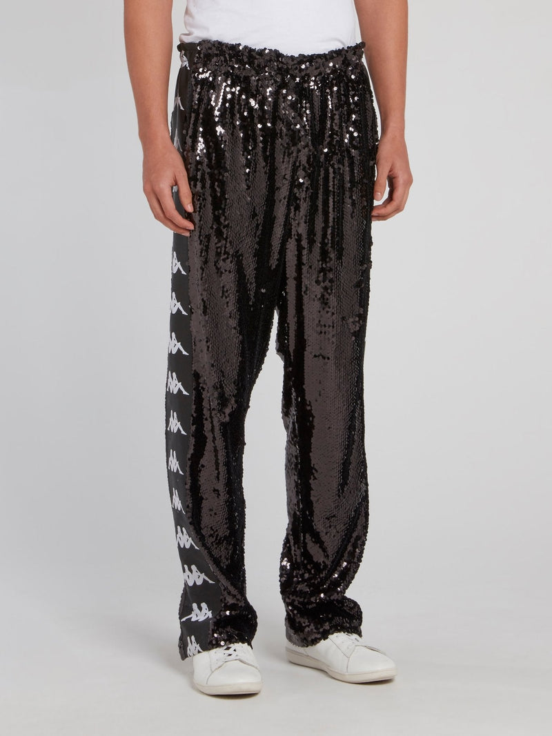 Kappa Black Sequin Pants