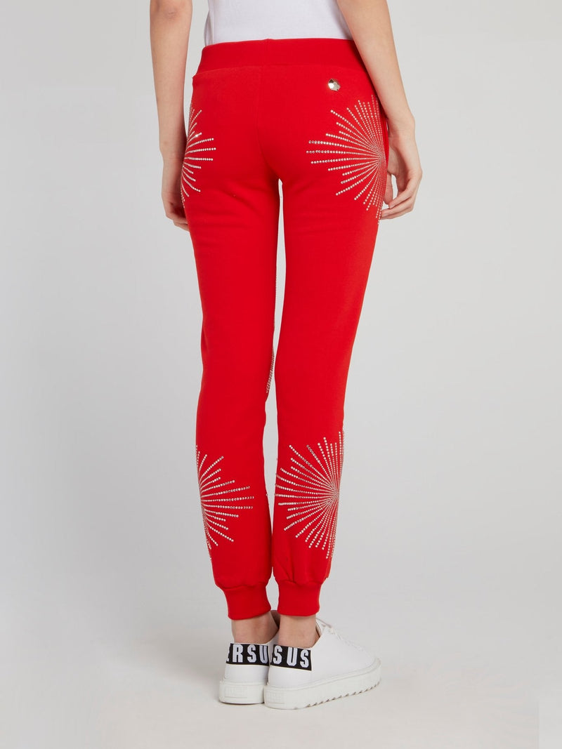 Red Studded Active Trousers