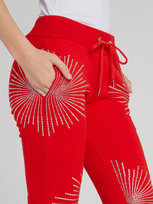 Red Studded Active Trousers