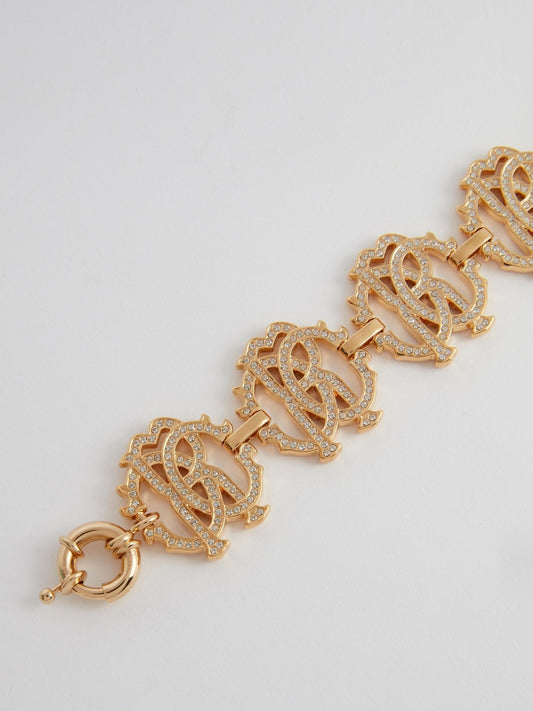 Gold Monogram Chain Bracelet