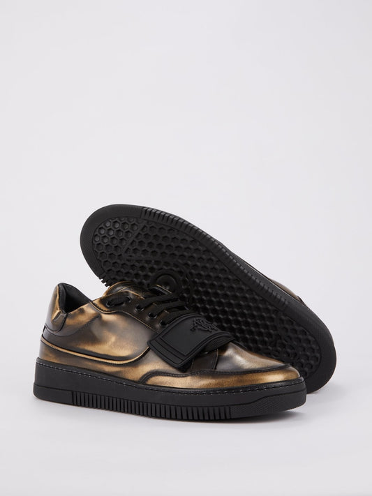 Brass Rustic Leather Sneakers